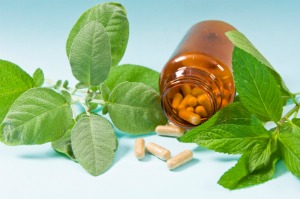 5htp, herbal supplement capsules
